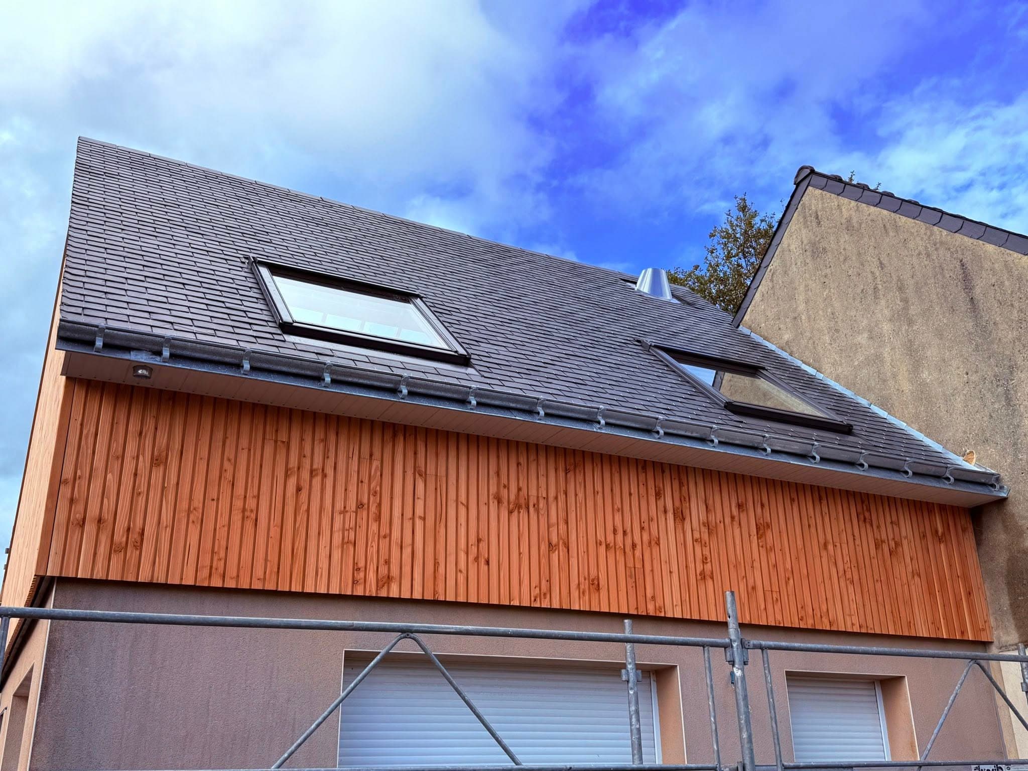 Chantier de couverture en ardoise, Corrignan Couverture Lanester